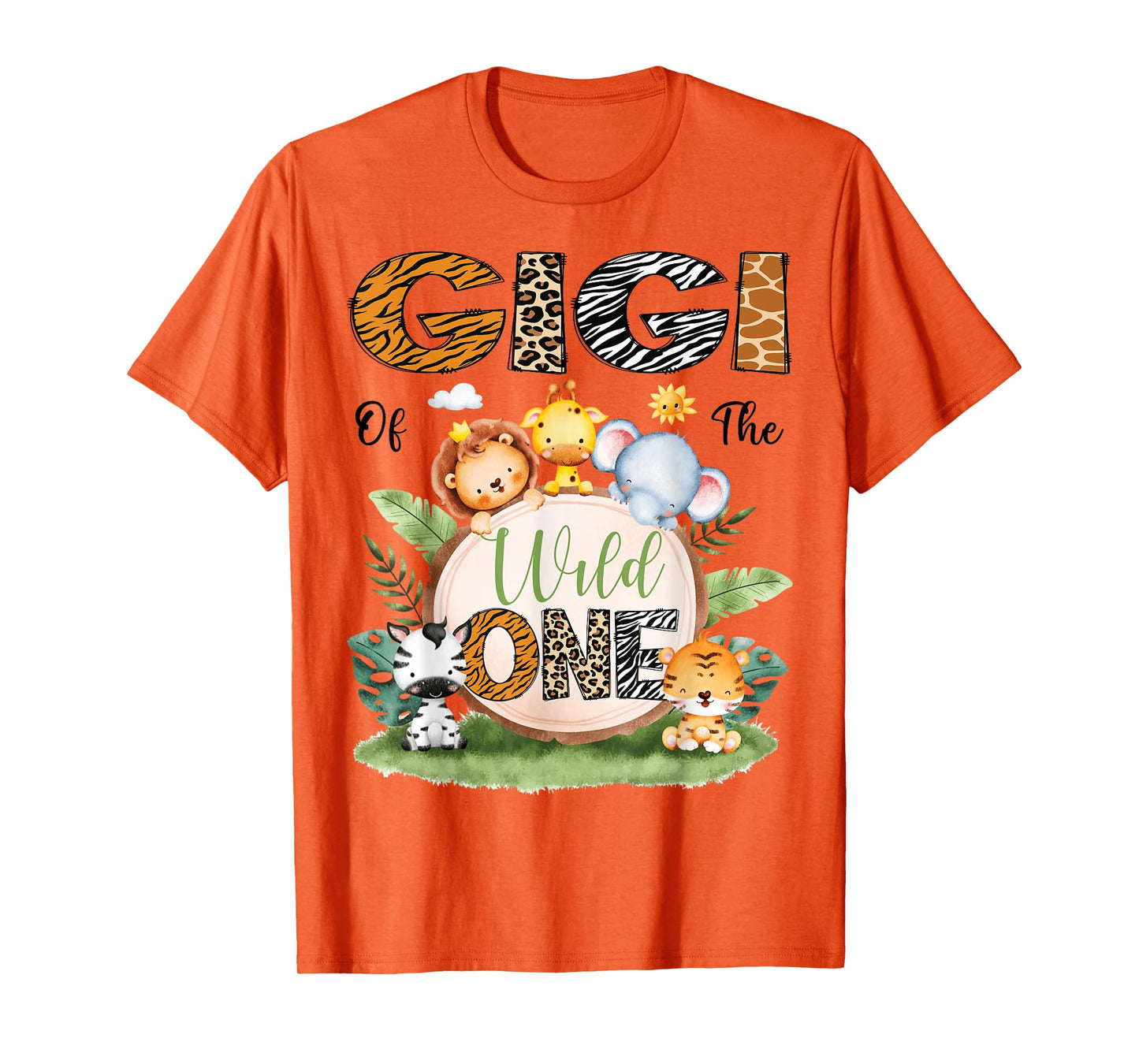 Gigi Of The Wild One Safari Jungle 1St Birthday Matching T-Shirt