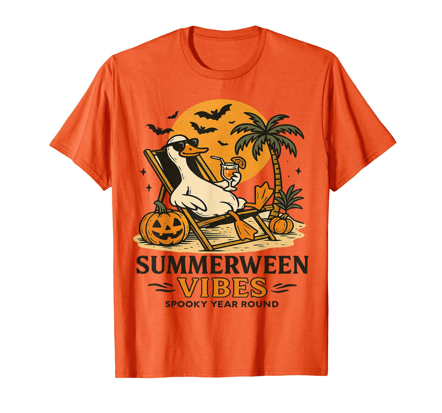 Summerween Goose Spooky Summer summerween party Halloween T-Shirt