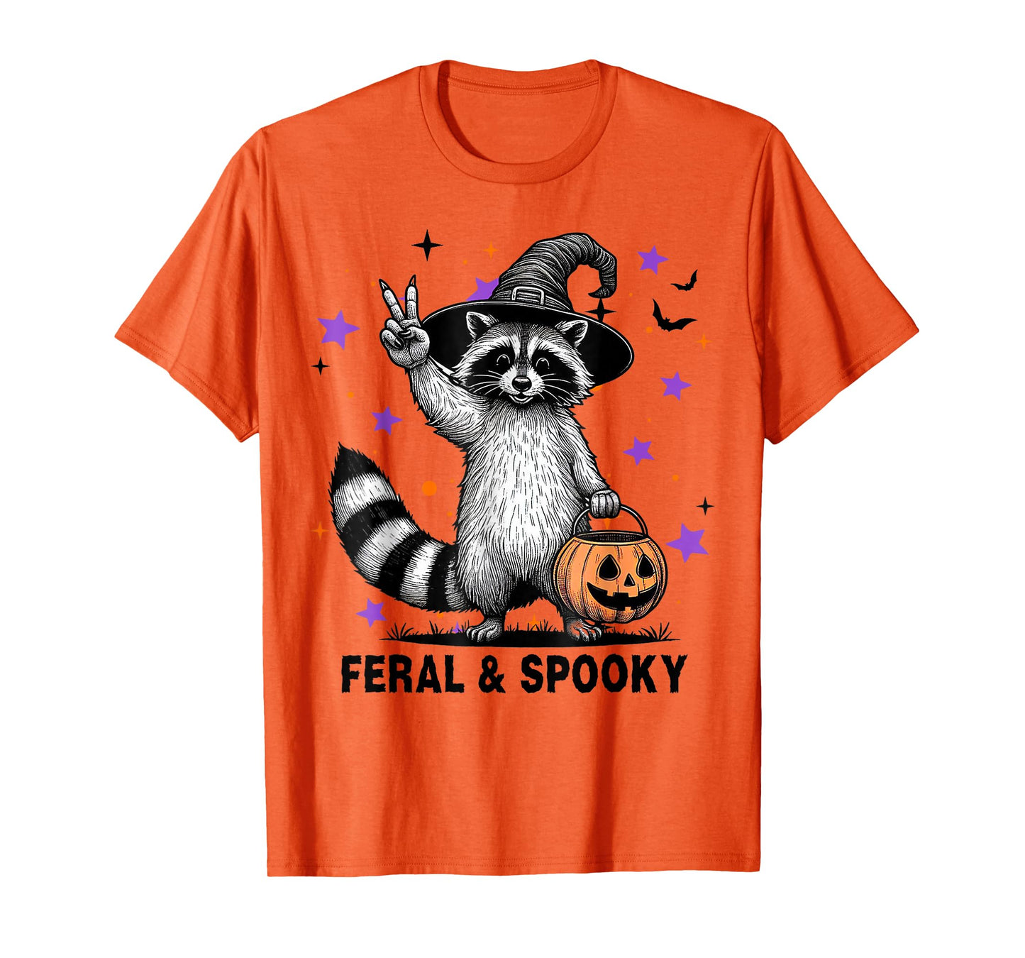 Feral & Spooky Funny Creepy Raccoon Feral & Spooky Hallowen T-Shirt