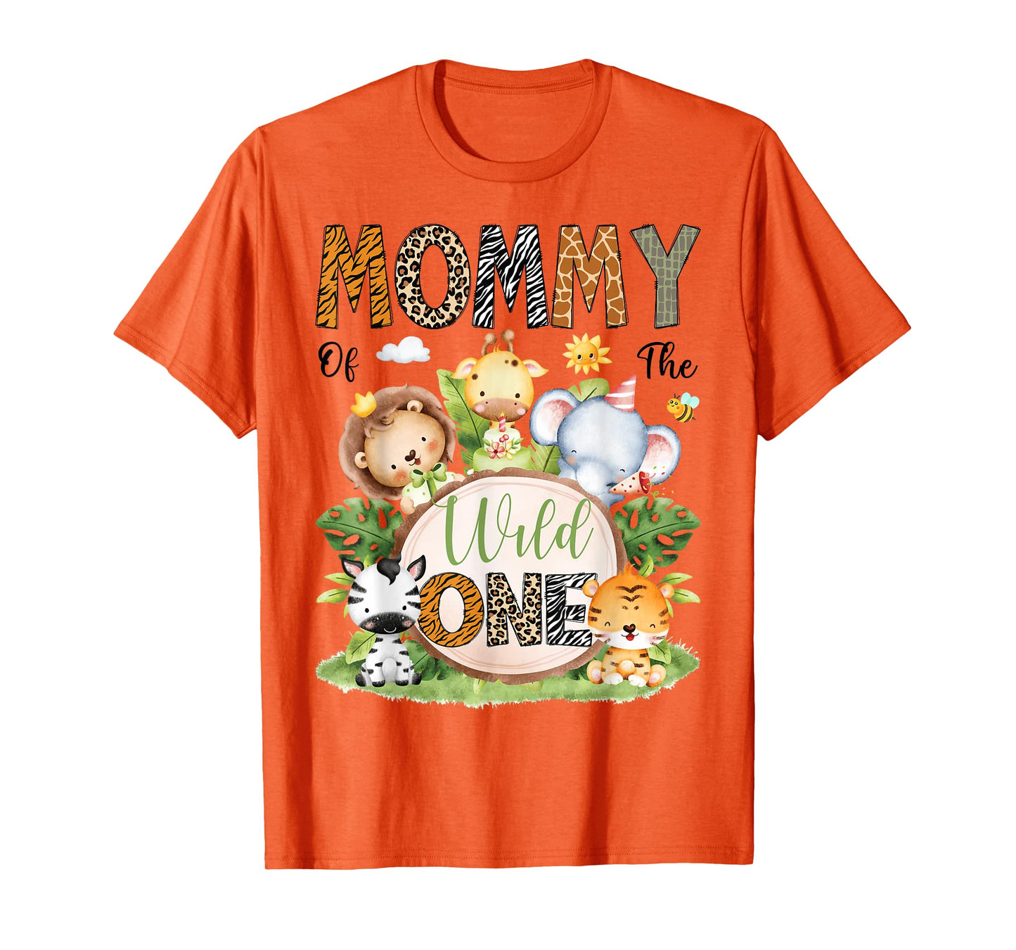 Mommy Of The Wild One Safari Jungle 1St Birthday Kids T-Shirt