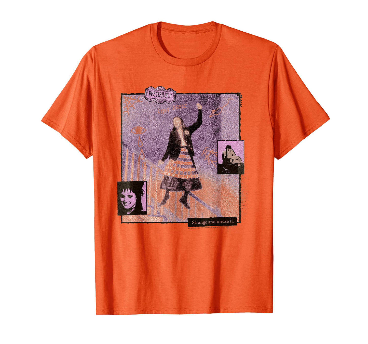Beetlejuice Lydia Deetz Dance Vintage Collage Movie T-Shirt