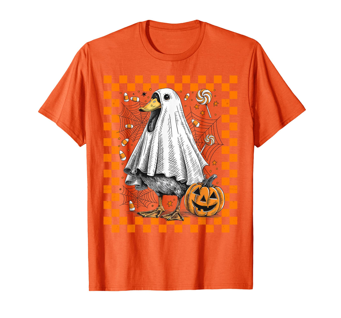 Cute Ghost Goose Halloween Silly Goose Spooky Honk Or Treat T-Shirt