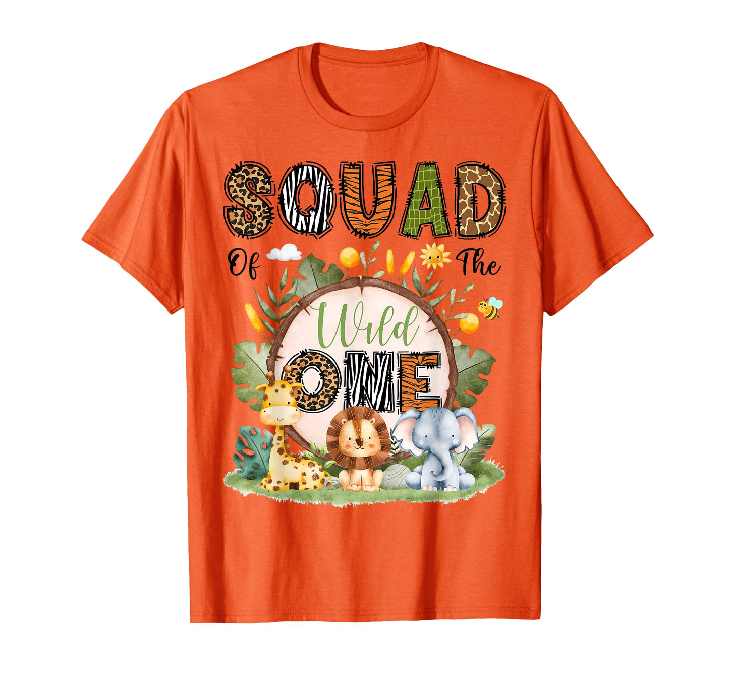 Squad Of The Wild One 1St Birthday Boy Safari Jungle T-Shirt