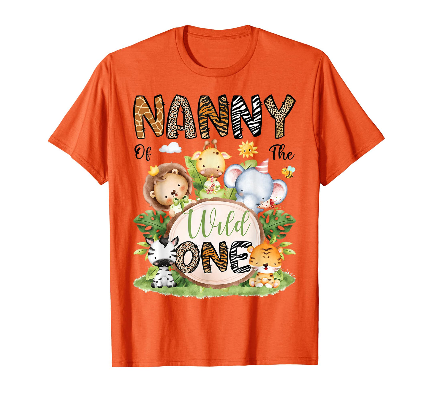 Nanny Of The Wild One Safari Jungle 1St Birthday Boy T-Shirt