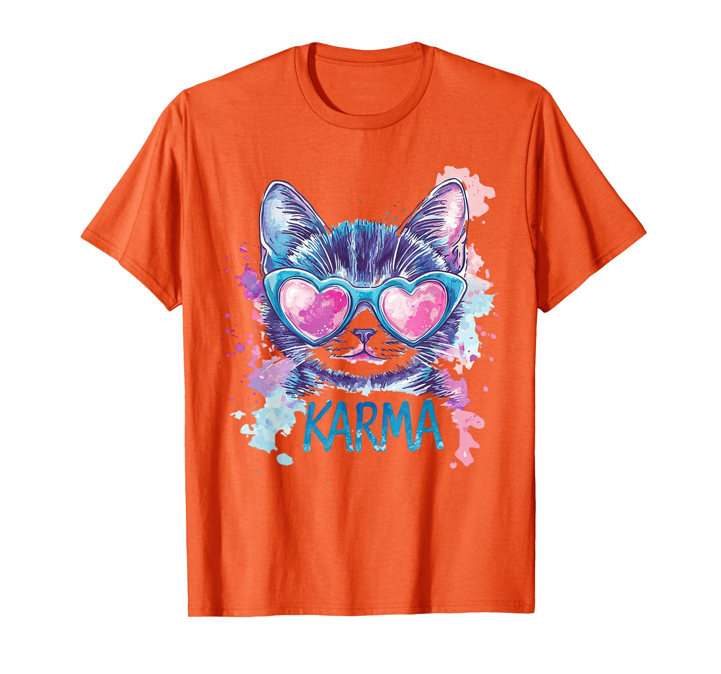 Vintage Cat Karma lovers For Teens Girls Women Men T-Shirt