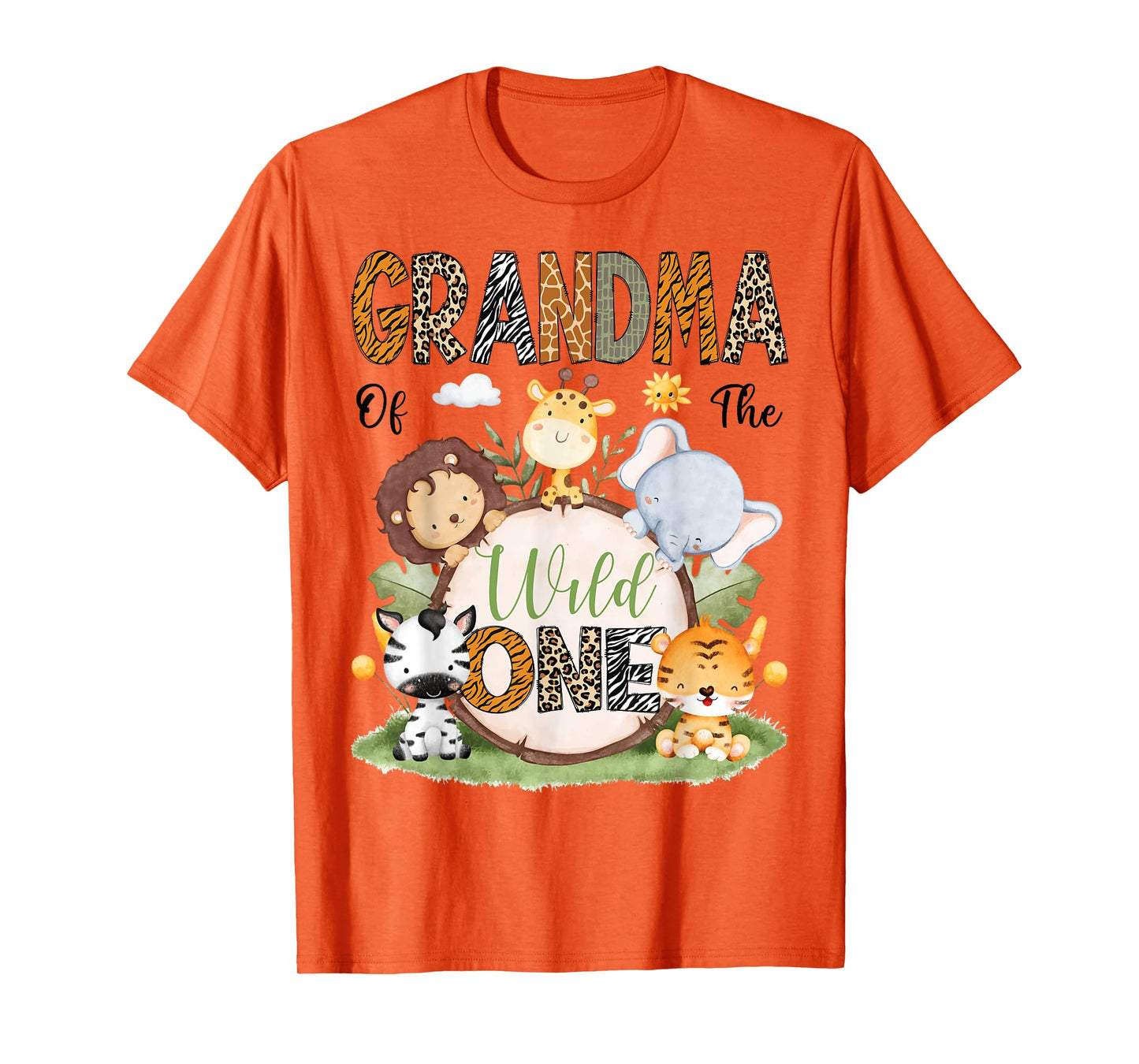 Grandma Of The Wild One 1St Birthday Boy Safari Lover T-Shirt