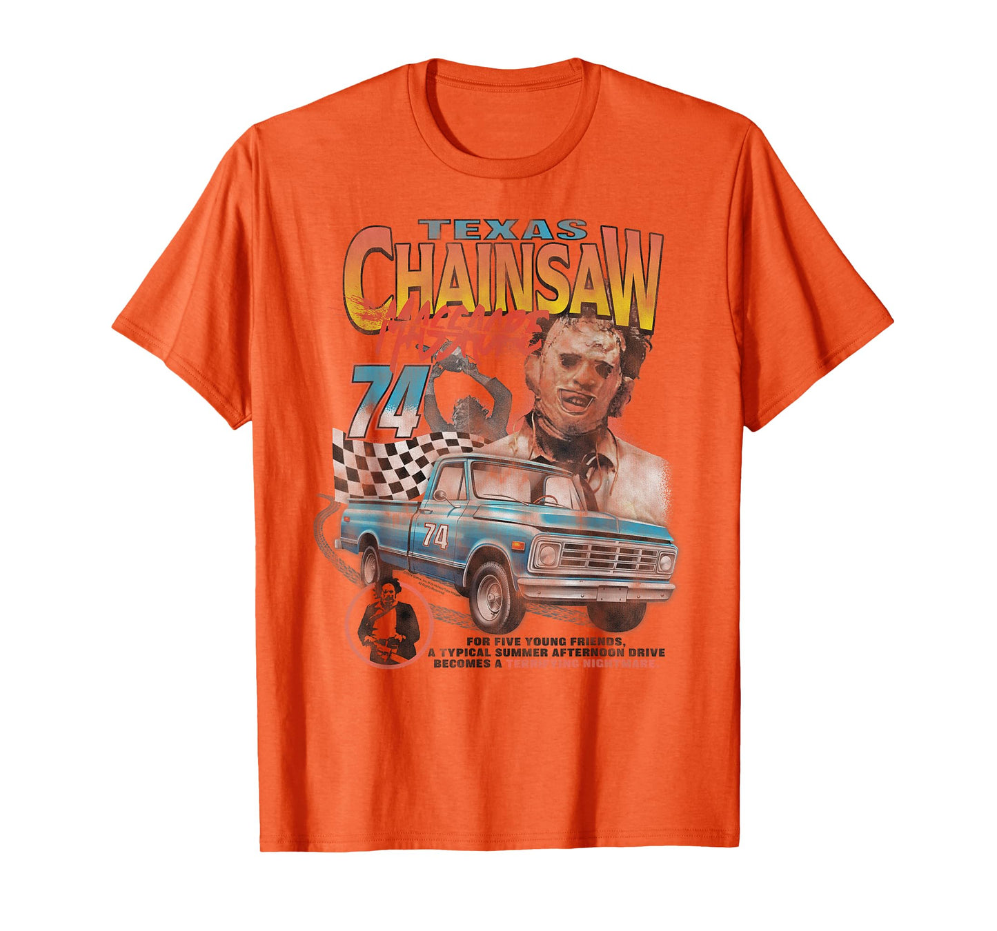 The Texas Chainsaw Massacre Pickup Truck Racing '74 Horror T-Shirt
