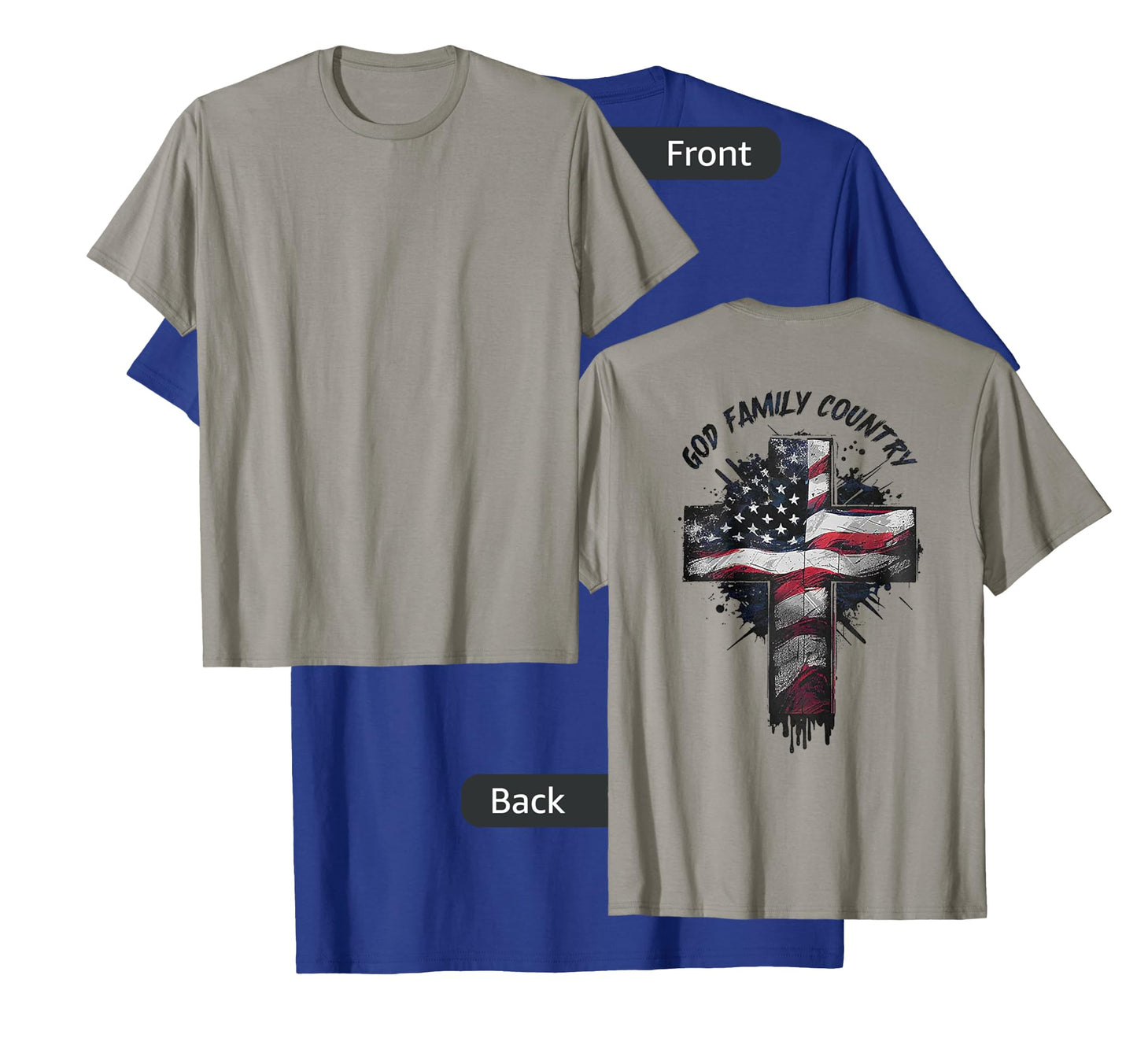 God Family Country (on back) T-Shirt