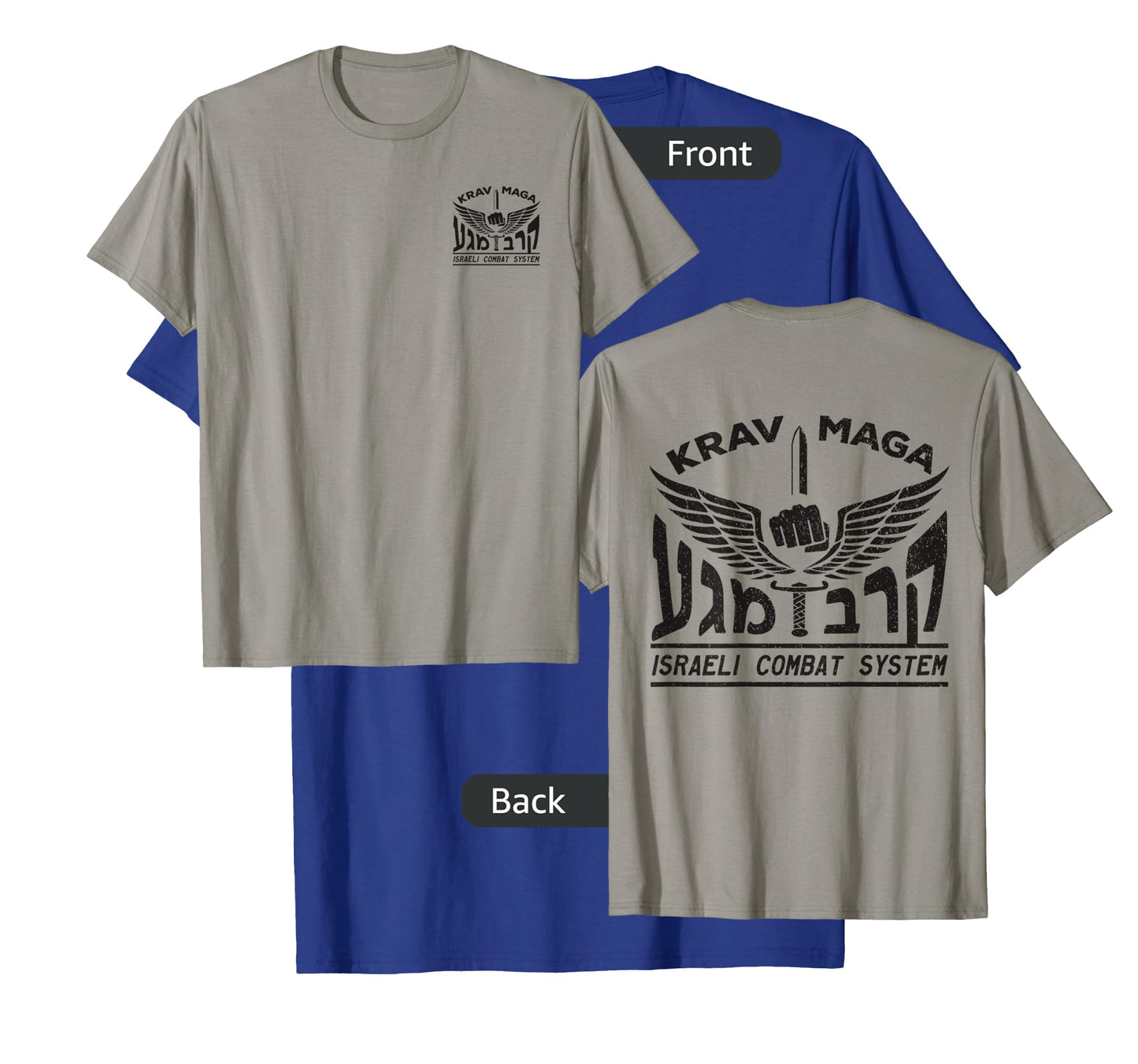 Krav MAGA Shirt Israeli Combat System IDF Front Back T-Shirt