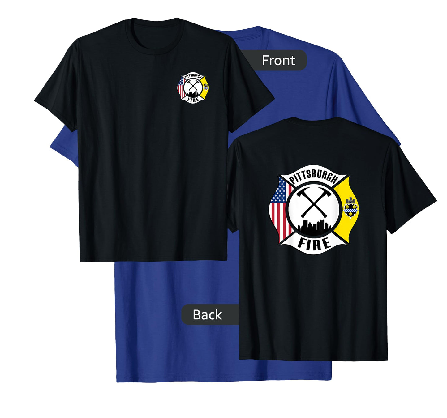 Pittsburgh Fire Bureau Pennsylvania Fireman Rescue Red Line T-Shirt