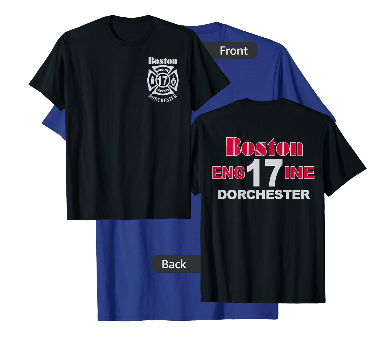 Boston Fire Department Engine 17 Dorchester - Light Graphics T-Shirt