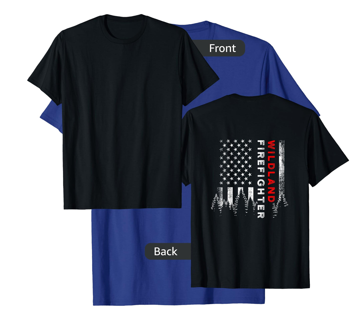 Wildland Firefighter Us Flag Firemen T-Shirt