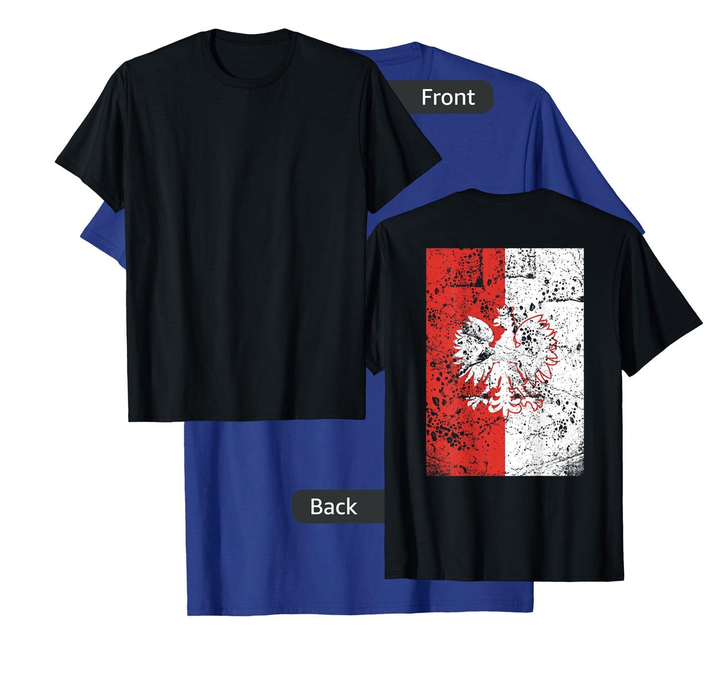 Poland Flag Vintage Big Polska Eagle Polish Pride Country T-Shirt