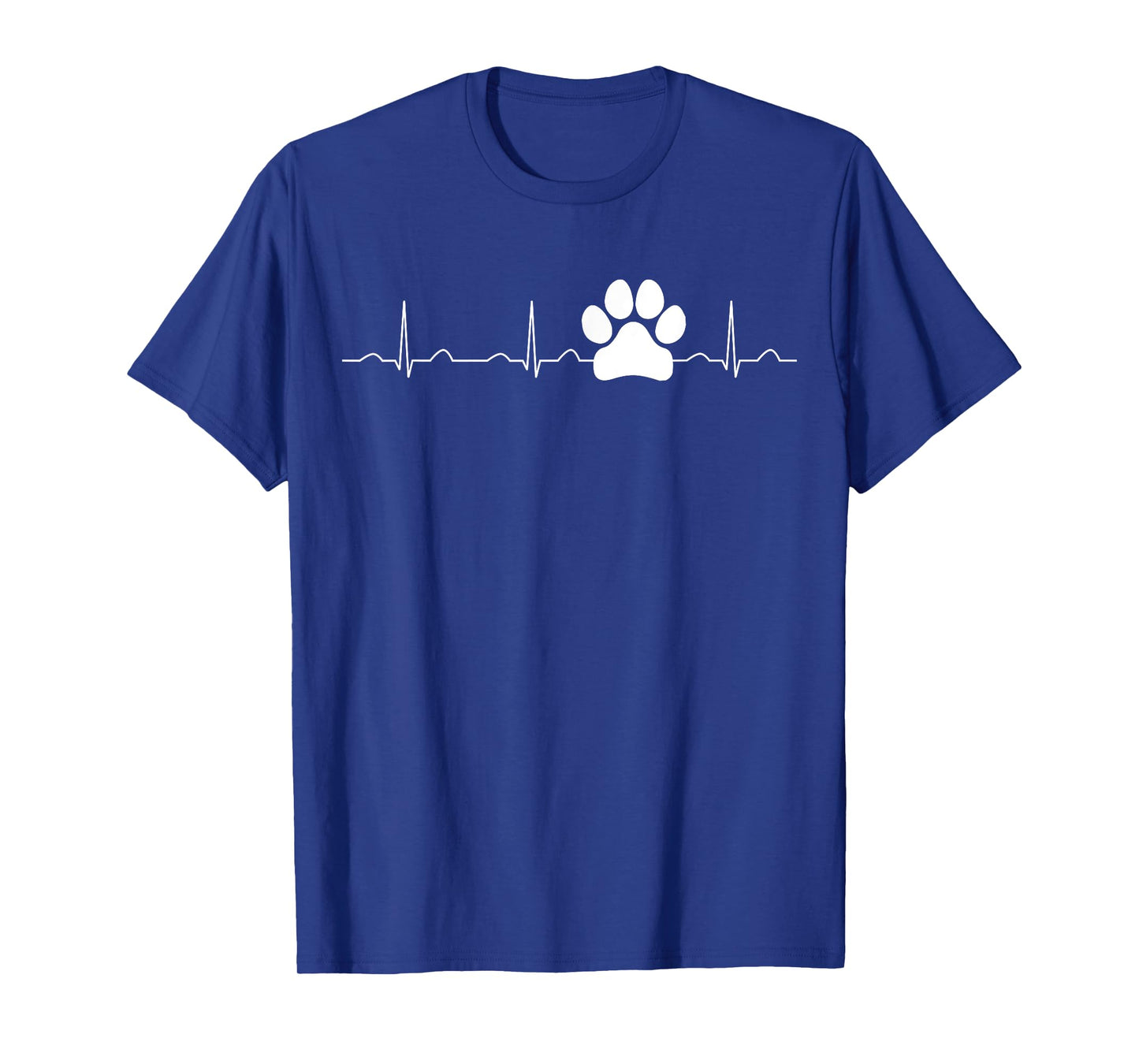 Funny Dog Paw Print Heartbeat Clothing, Animal Lovers Men Women Girls Kids T-Shirt