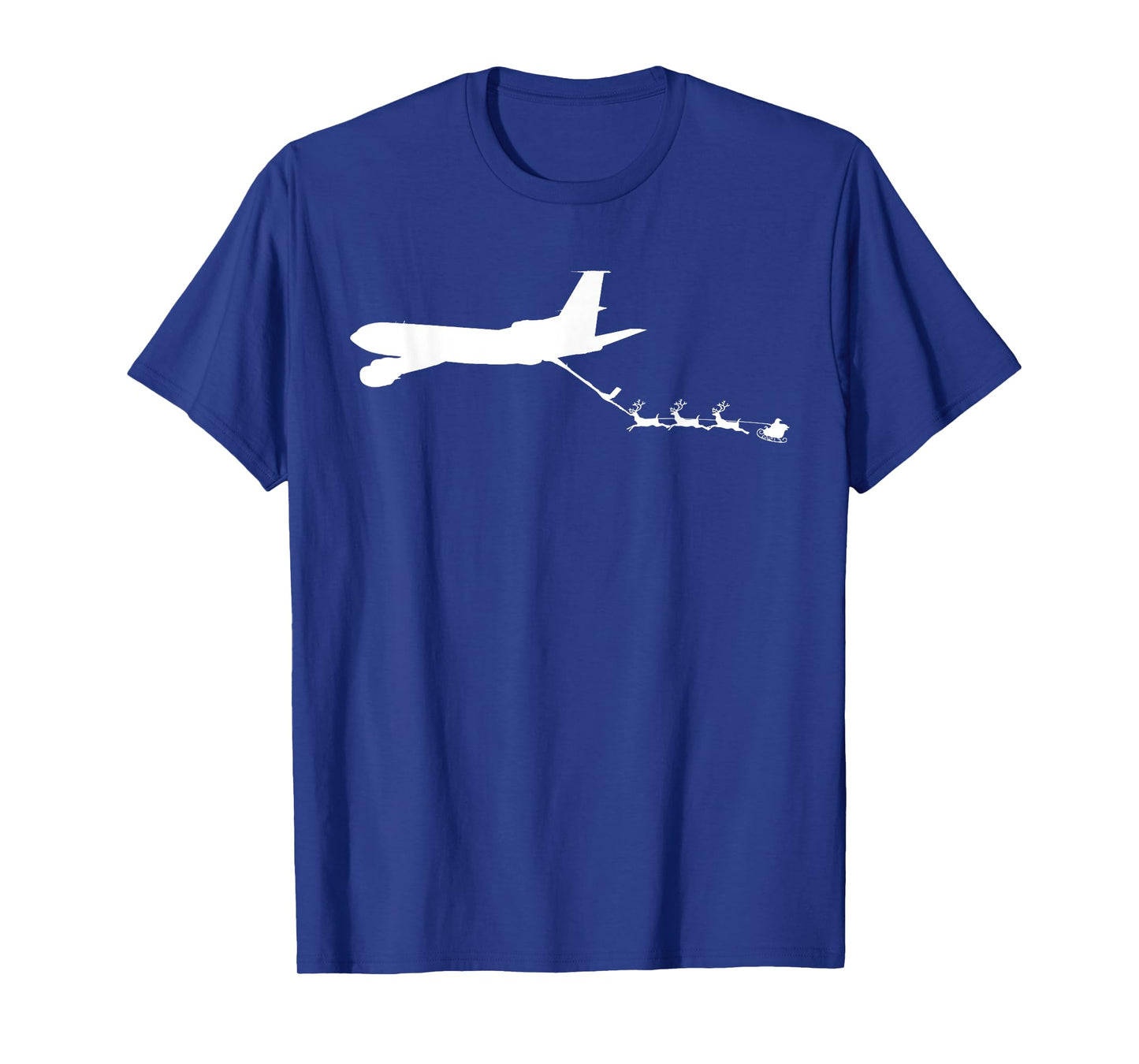 Refueling Santa's Sleigh Funny Christmas Airplane T-Shirt T-Shirt