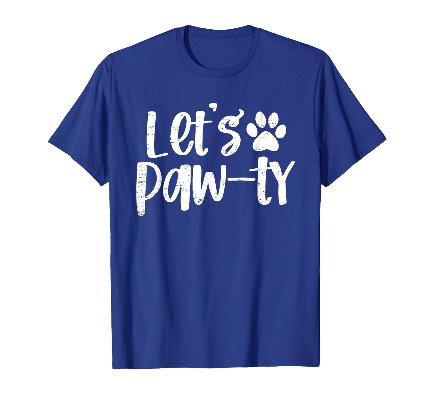 Funny Let's Paw-ty Love Dogs Mom Retro T-Shirt
