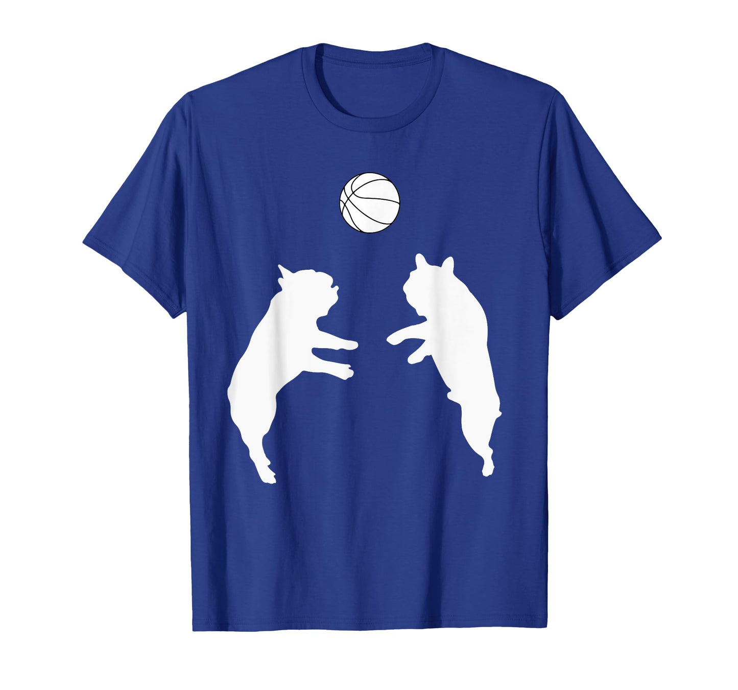 Funny Frenchie Basketball French Bulldog Puppy Playing Ball Men Women Kids T-Shirt