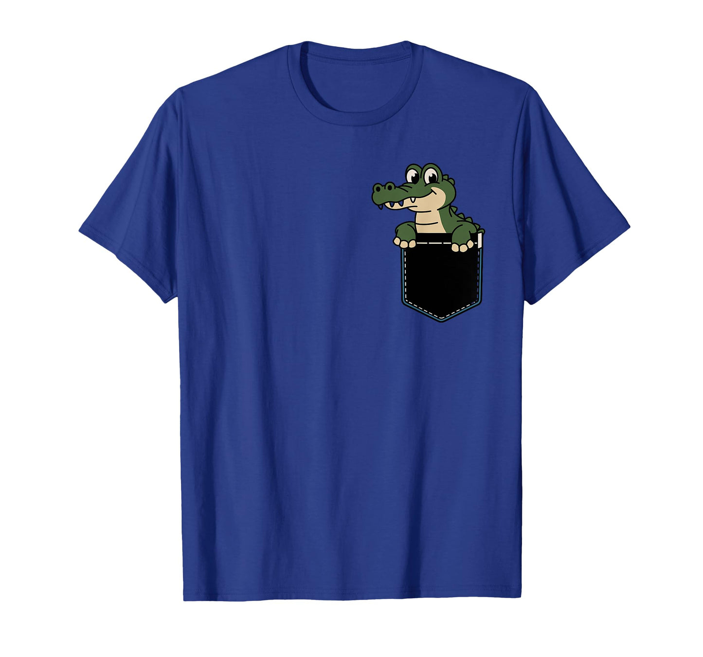 Funny Crocodile In Pocket Animal Cute Women Men T-Shirt