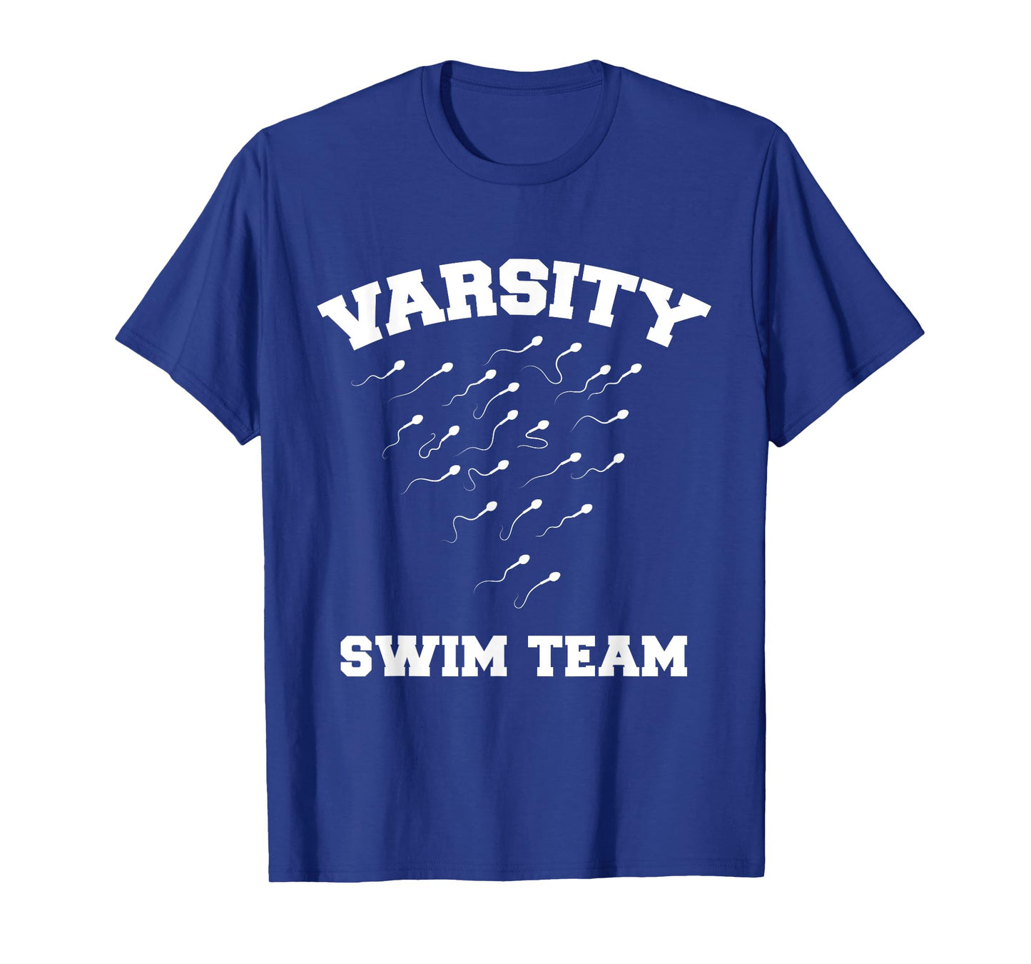 CRUDO Varsity Swim Team Swimming Sperm Unisex-Adults Black Short Sleeve Modern T-Shirt