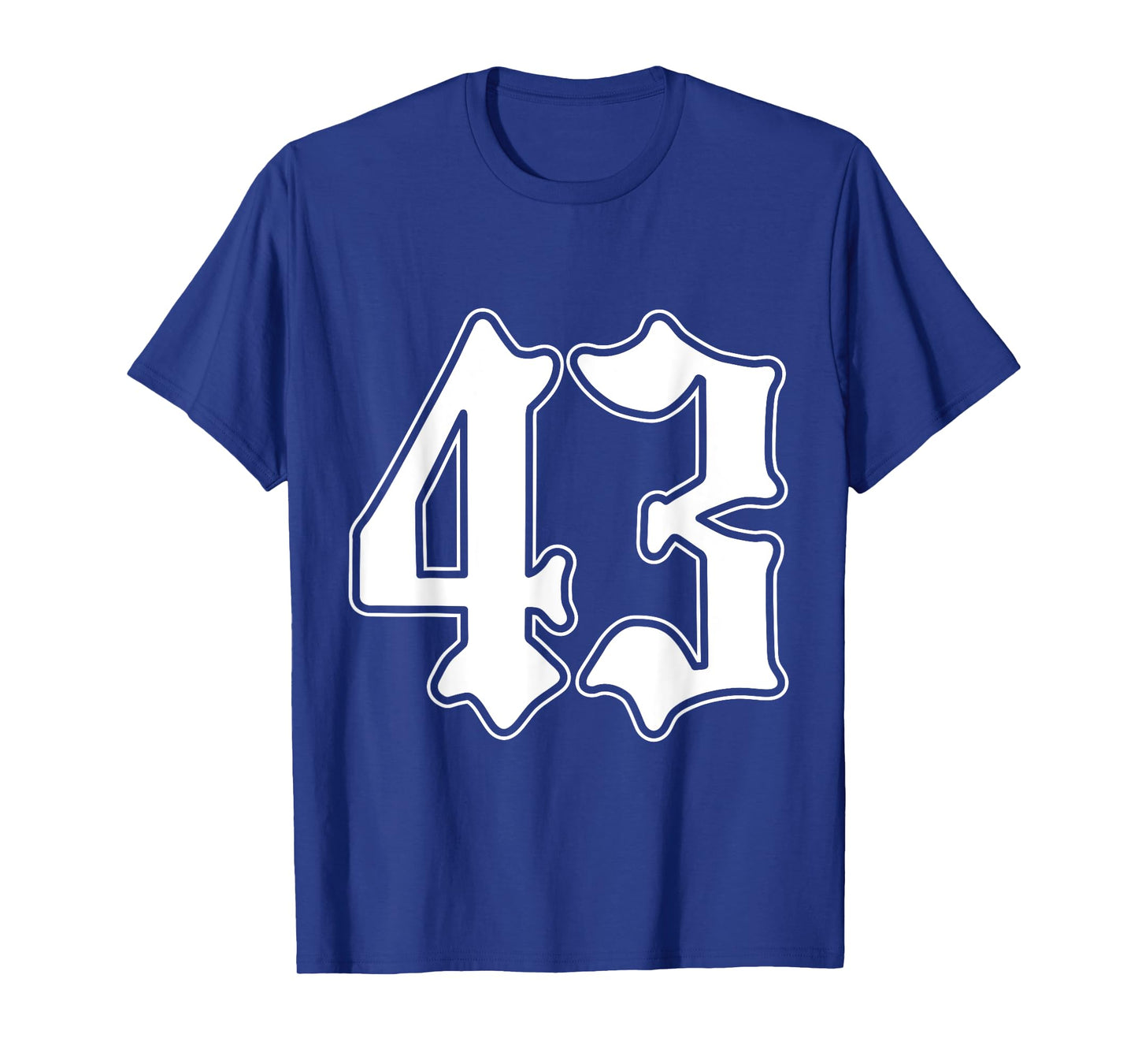#43 White Number 43 Latino Sports Fan Team Cholo Easy T-Shirt
