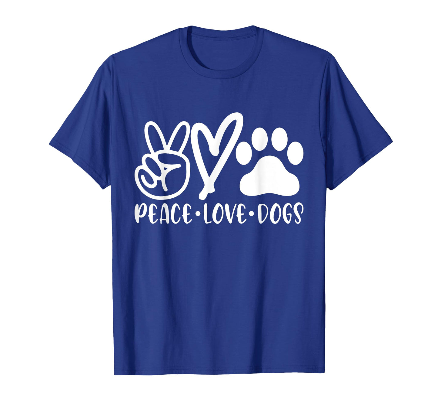 Retro Vintage Peace Love Dog Tshirt Funny Dog Lover Gifts T-Shirt for Men Women