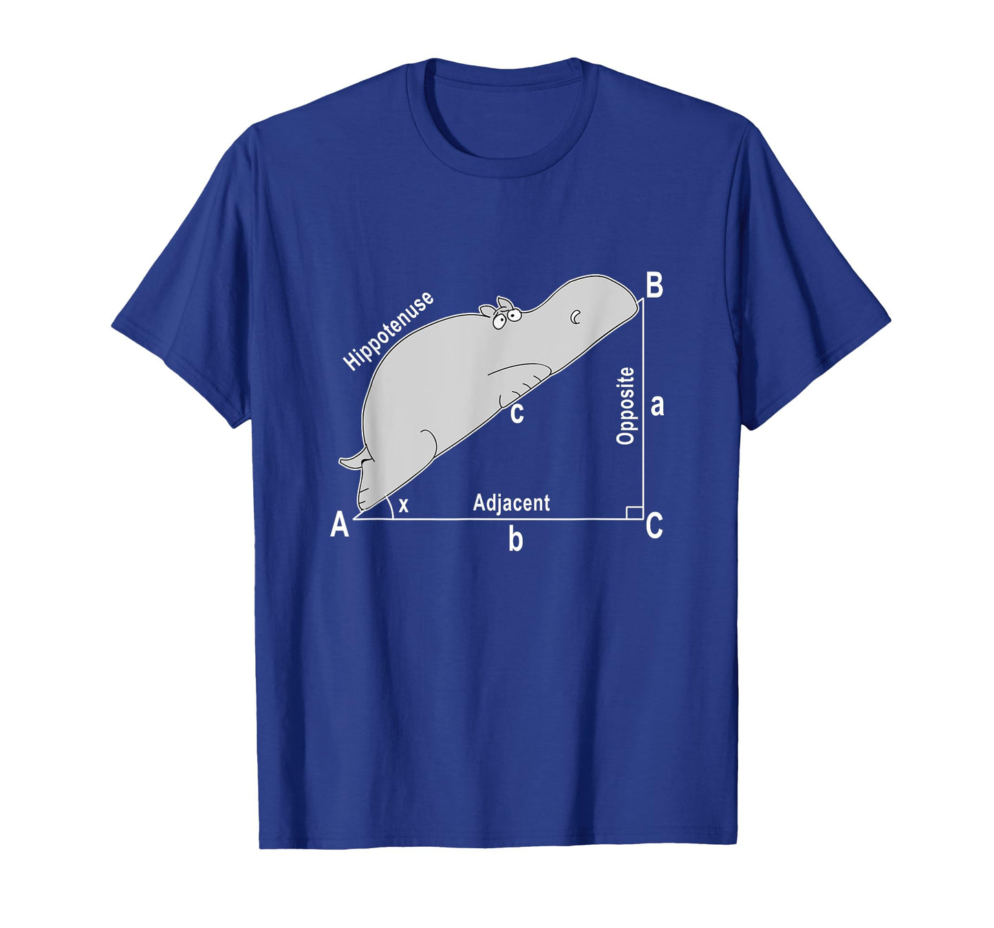 Hippo Math Analytical Funny Sarcasm Humor Teacher Men Women Girls Kids T-Shirt
