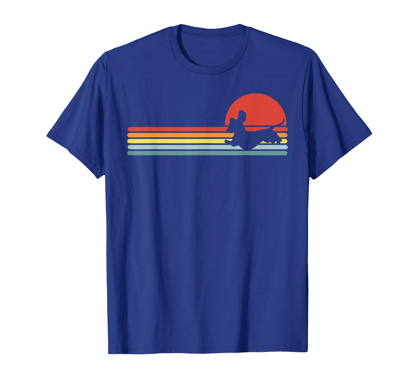 Dachshund dachshund dog silhouette retro gift T-Shirt