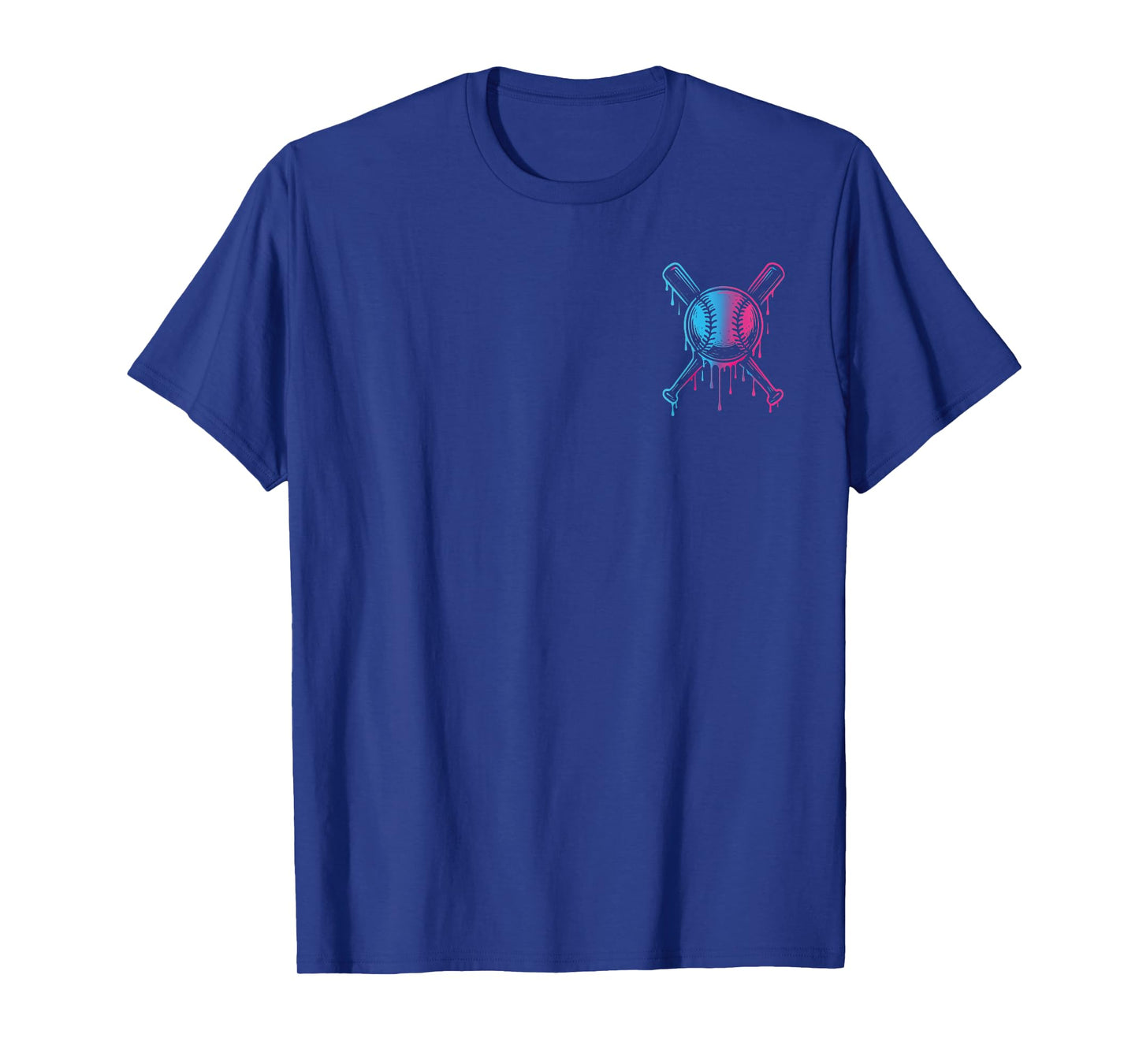 Baseball Home Run Boys Girls Cool Ice Cream Drip Baseball T-Shirt