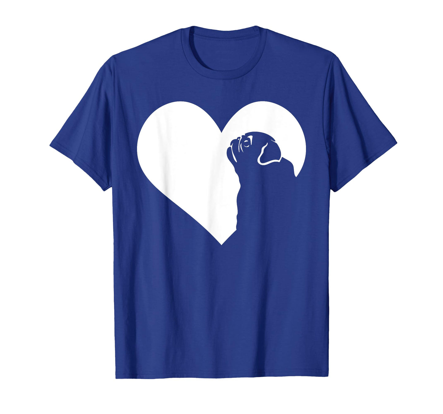 Dog Pug Heart Silhouette - Pug T-Shirt for Men Women Girls Kids
