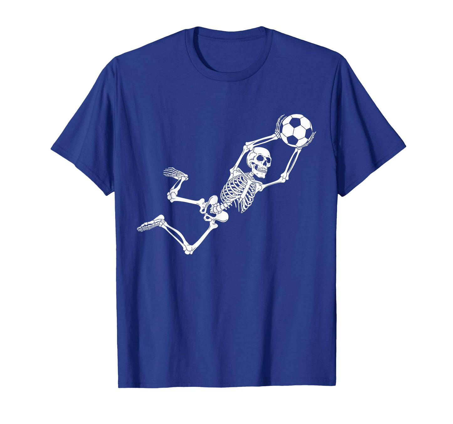 Funny Skeleton Soccer Lovers Spooky Halloween Goalkeeper T-Shirt