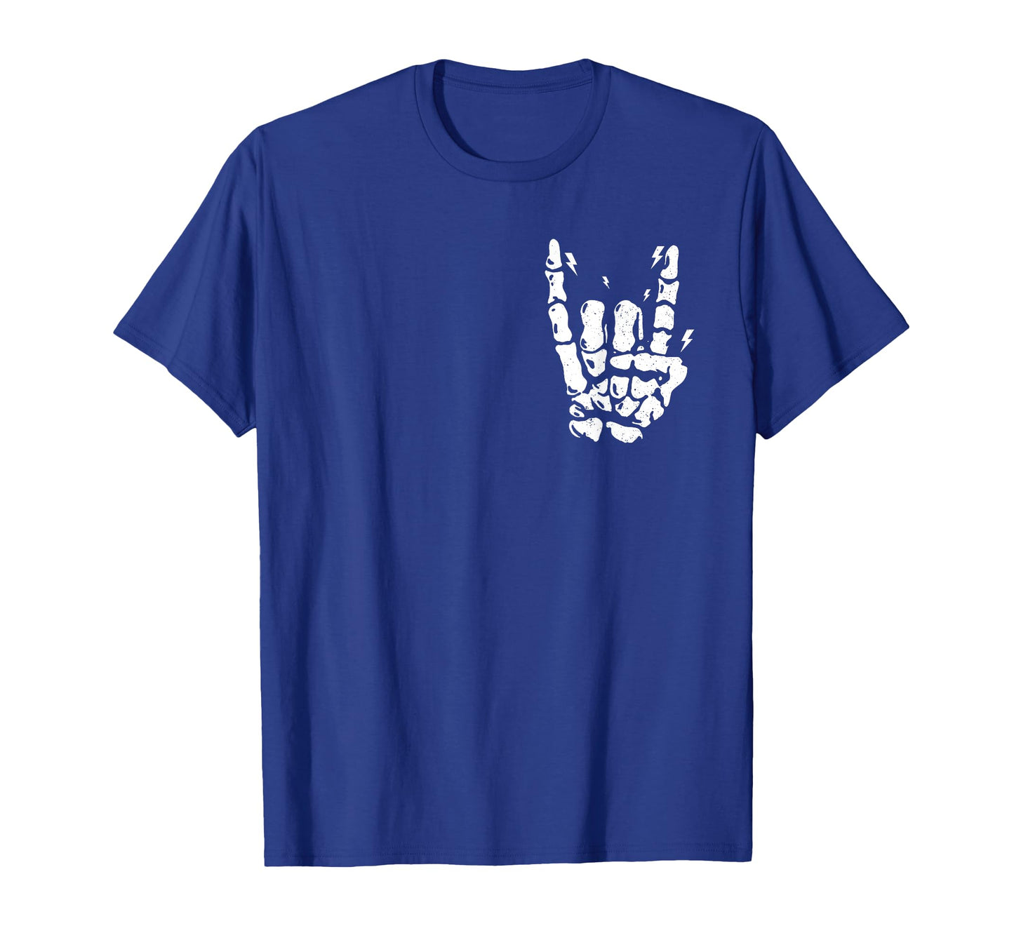Rock Skeleton Cool Rocker Halloween Men Women Boys Kids T-Shirt