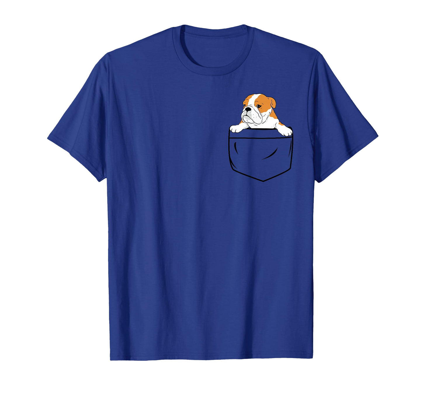 English Bulldog in Pocket Cute Pocket English Bulldog Design T-Shirt