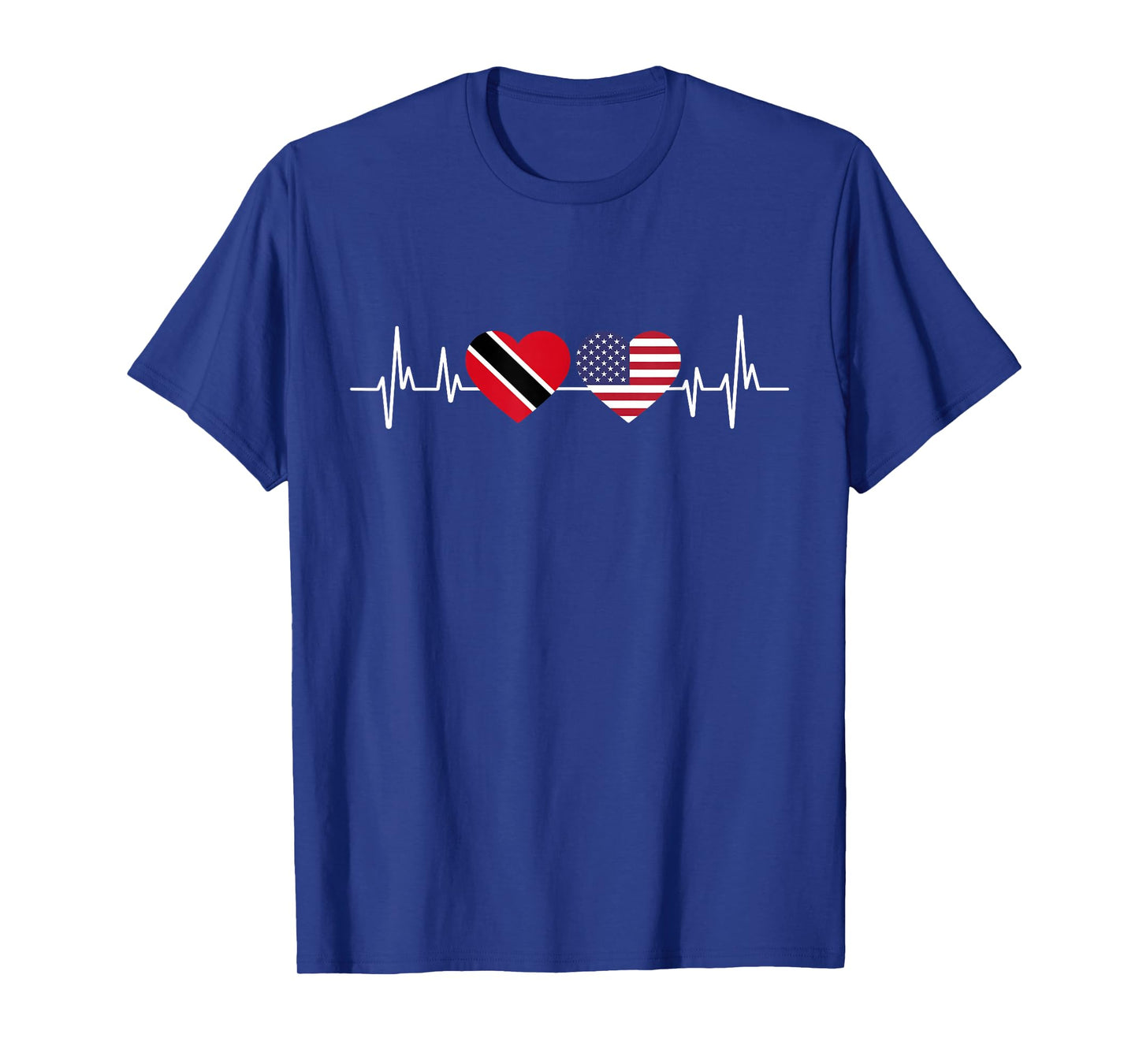 American Flag Heartbeat Trinidad And Tobago T-Shirt