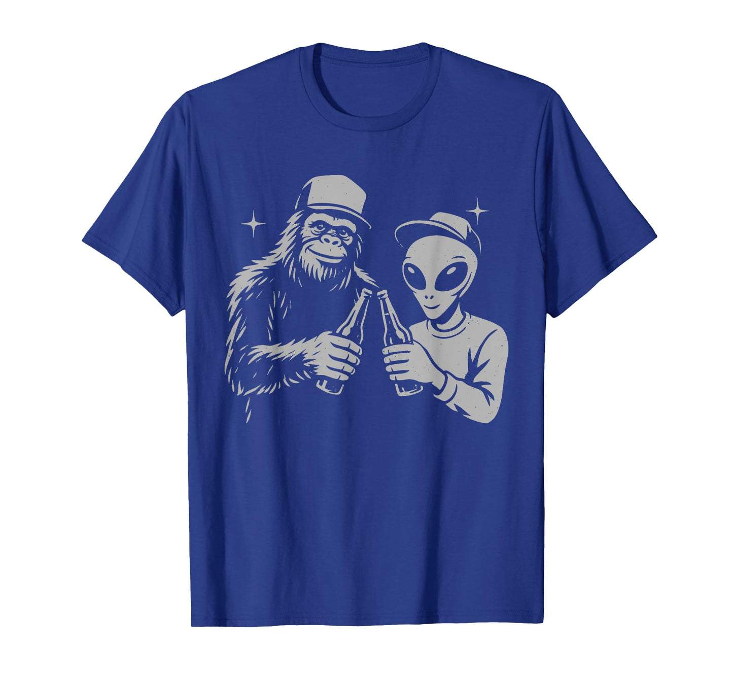 UFO and Bigfoot Funny Drinking Beer Cryptid T-Shirt
