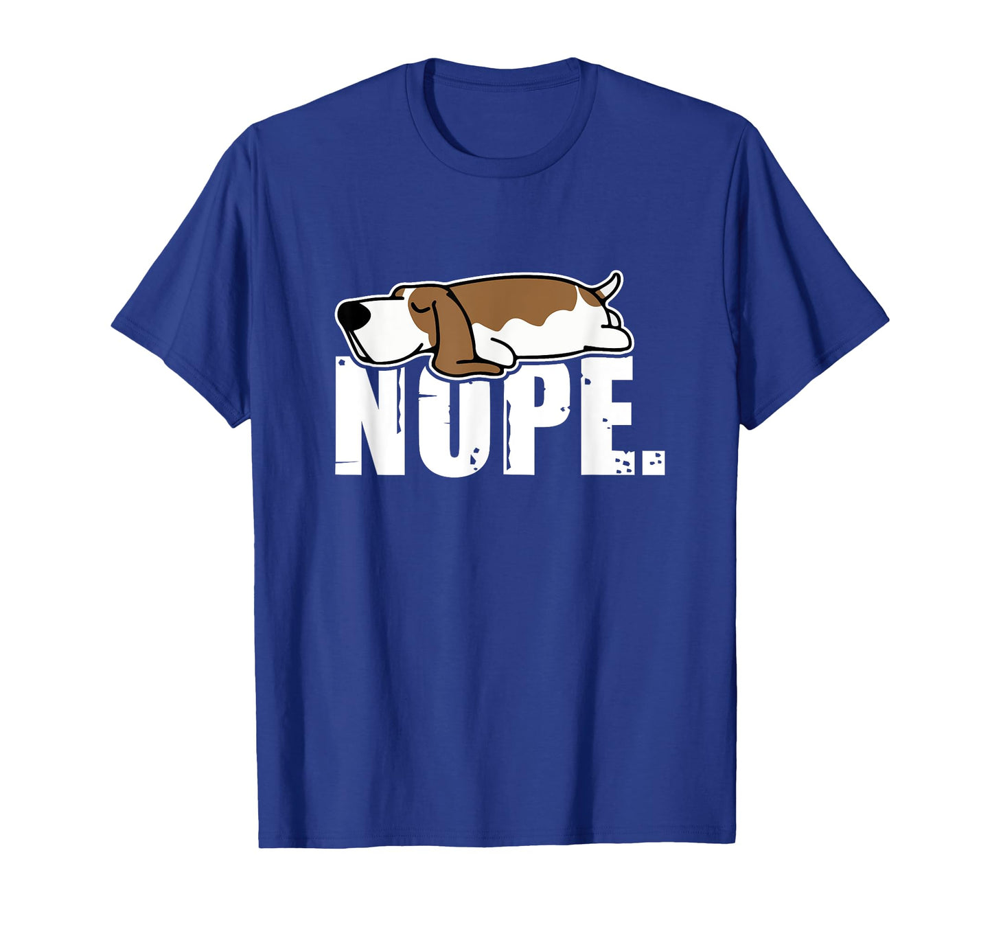 Nope Lazy Basset Hound Dog Sleeping Funny Dog Lovers T-shirt Men Women Kids T-Shirt