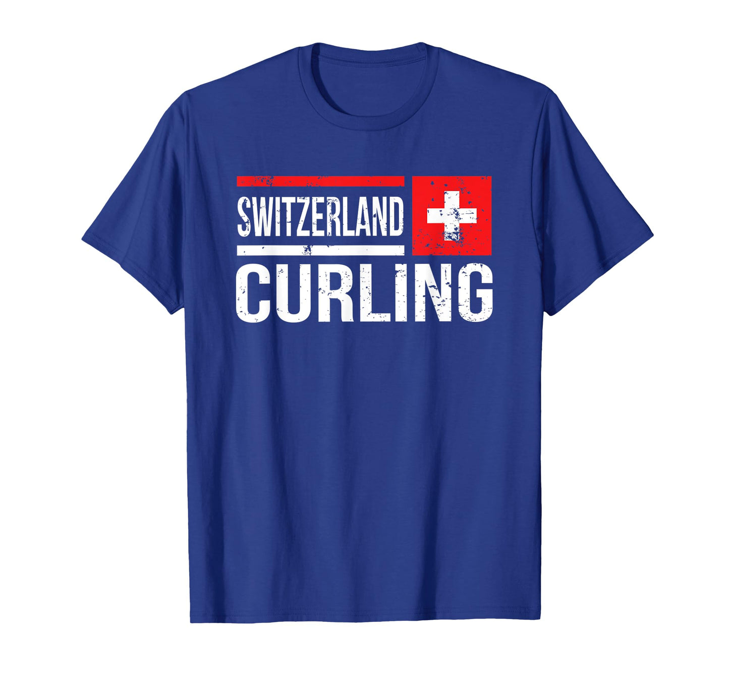 Switzerland Curling Swiss Flag Stone Sport Curler Skip Team T-Shirt