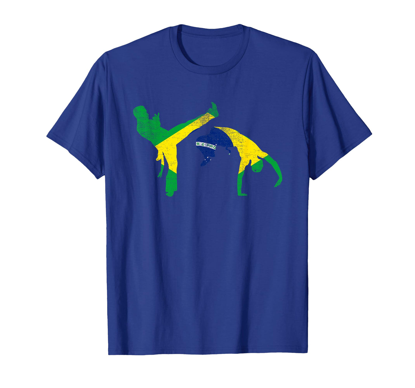 Brazil Flag Capoeira Dancer MMA Afro Brazilian Kick Fighter T-Shirt