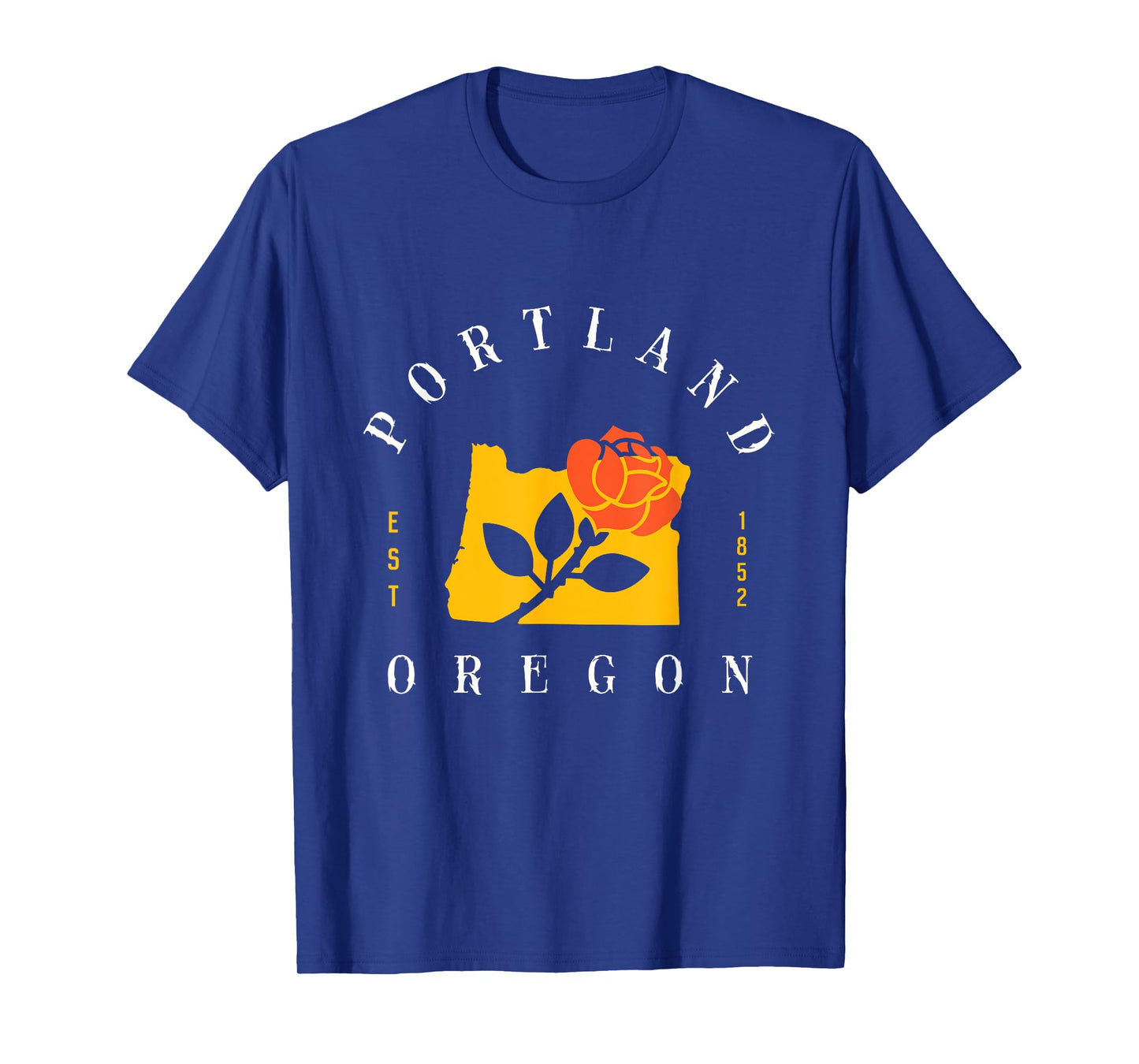 Portland City of Roses Oregon State Map Vintage Retro T-Shirt