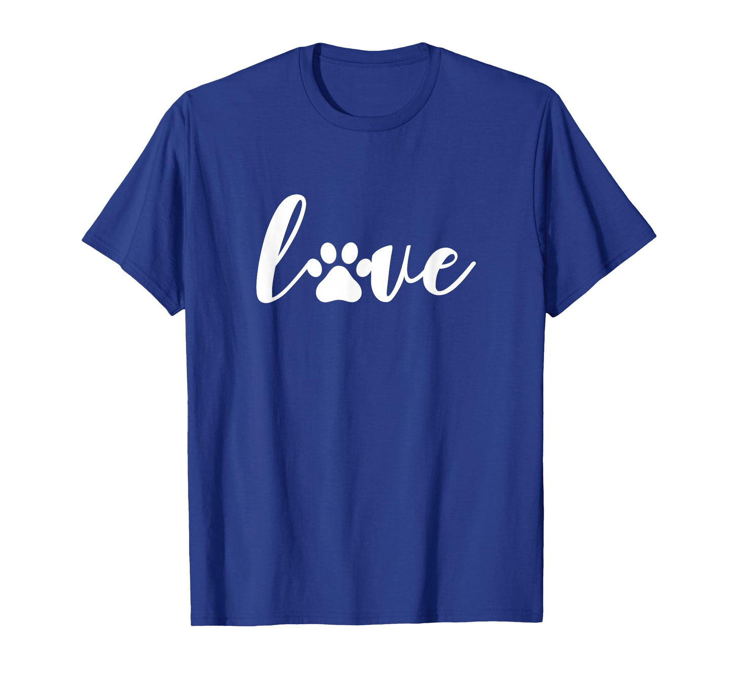 Paw Print Love Heart Funny Cool Dog Cat Mom Pet Animal Lover T-Shirt Small
