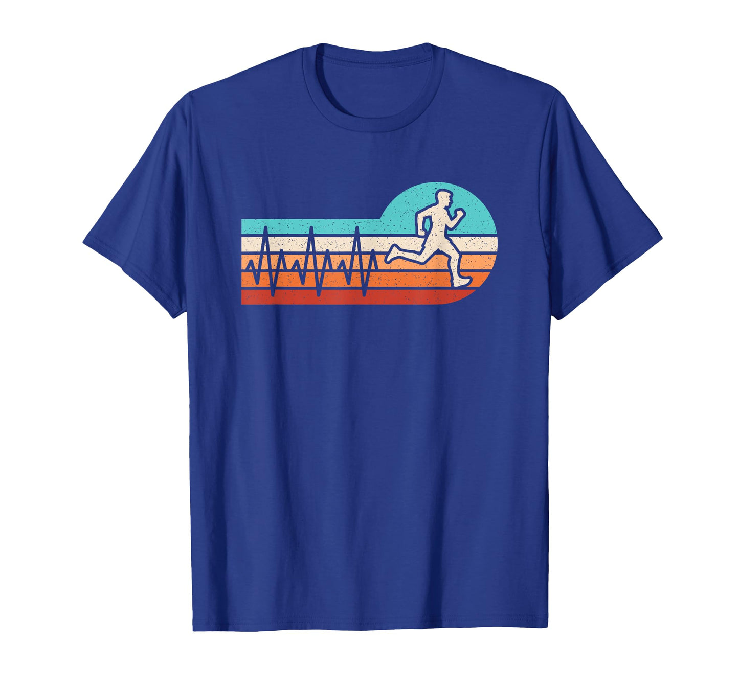 Running Heartbeat Run Retro Running Runner Men Women Kids T-Shirt