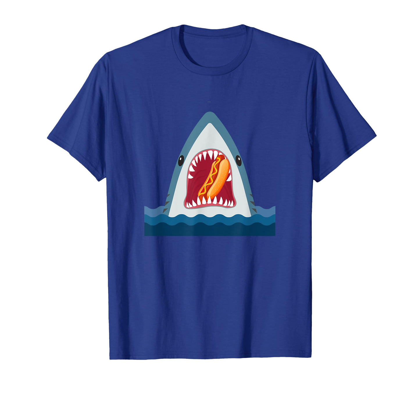 Shark Design Shark Eating Hotdog Food Lover Gift Men Women Kids T-Shirt