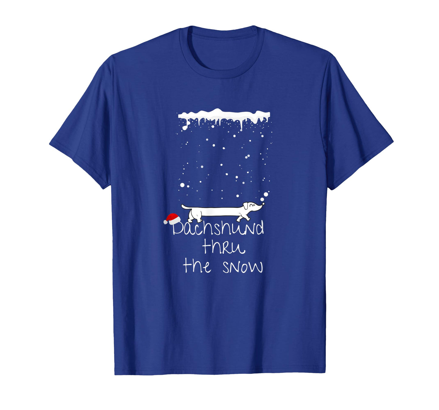 Cute Christmas Dog, Dachshund thru the snow T-Shirt