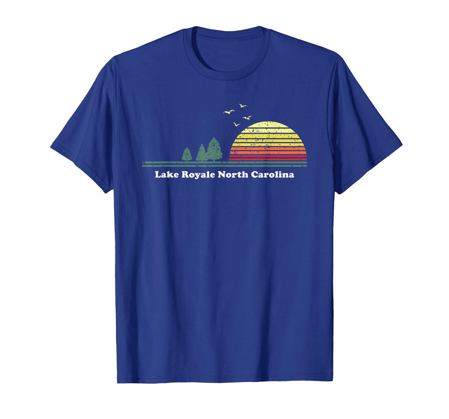 Vintage Lake Royale, North Carolina Sunset Souvenir Print T-Shirt