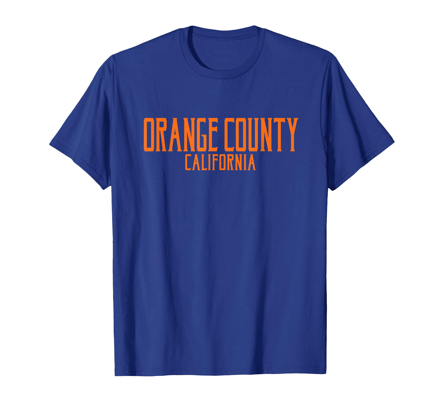 Orange County California Text Orange Print T-Shirt