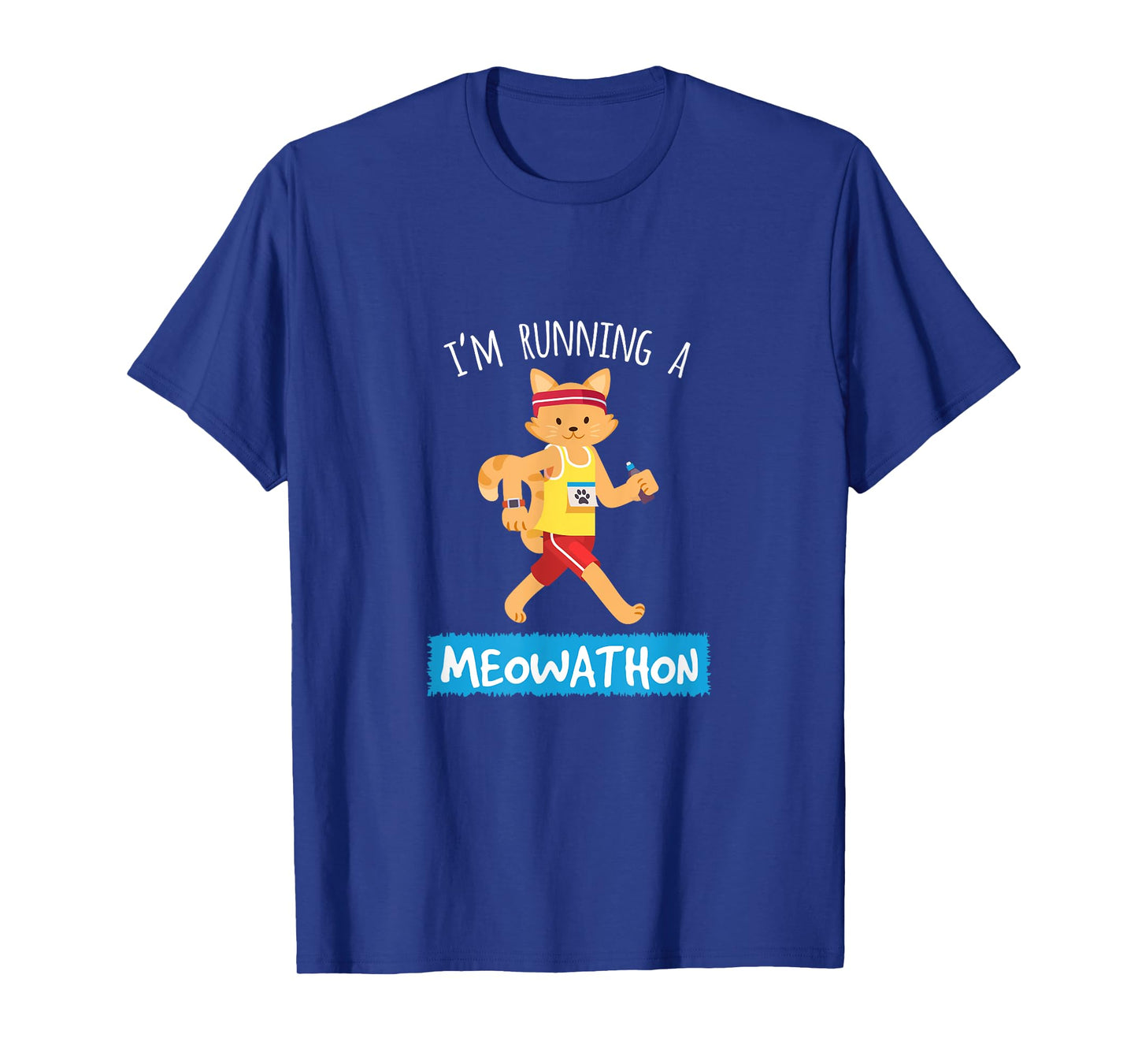 Funny Cat Running T-Shirt Cross Country Gift for Women Men