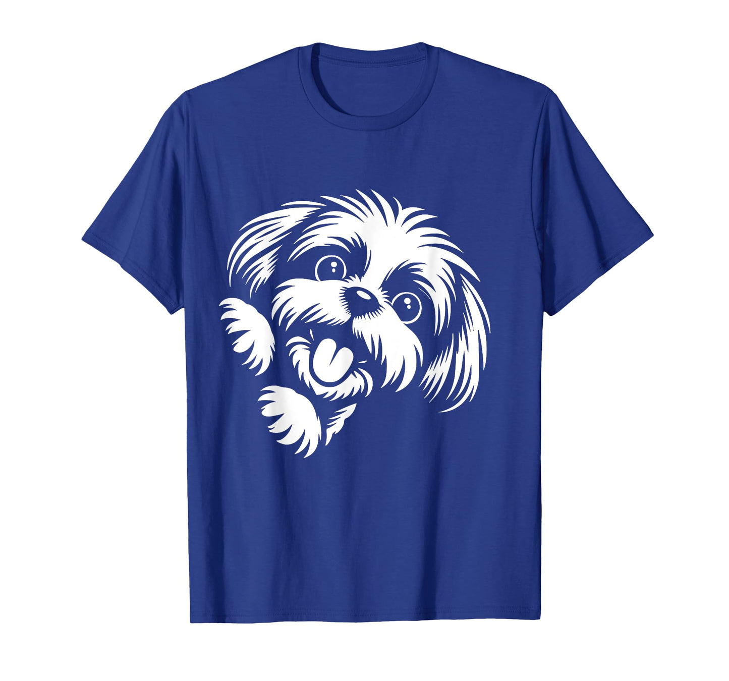 Funny Shih Tzu Peeking Dog Graphic Design T-Shirt for Men Women Girls Kids