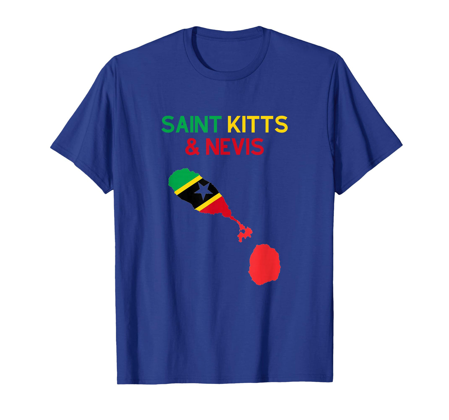 SAINT KITTS & NEVIS FLAG AND MAP T-Shirt