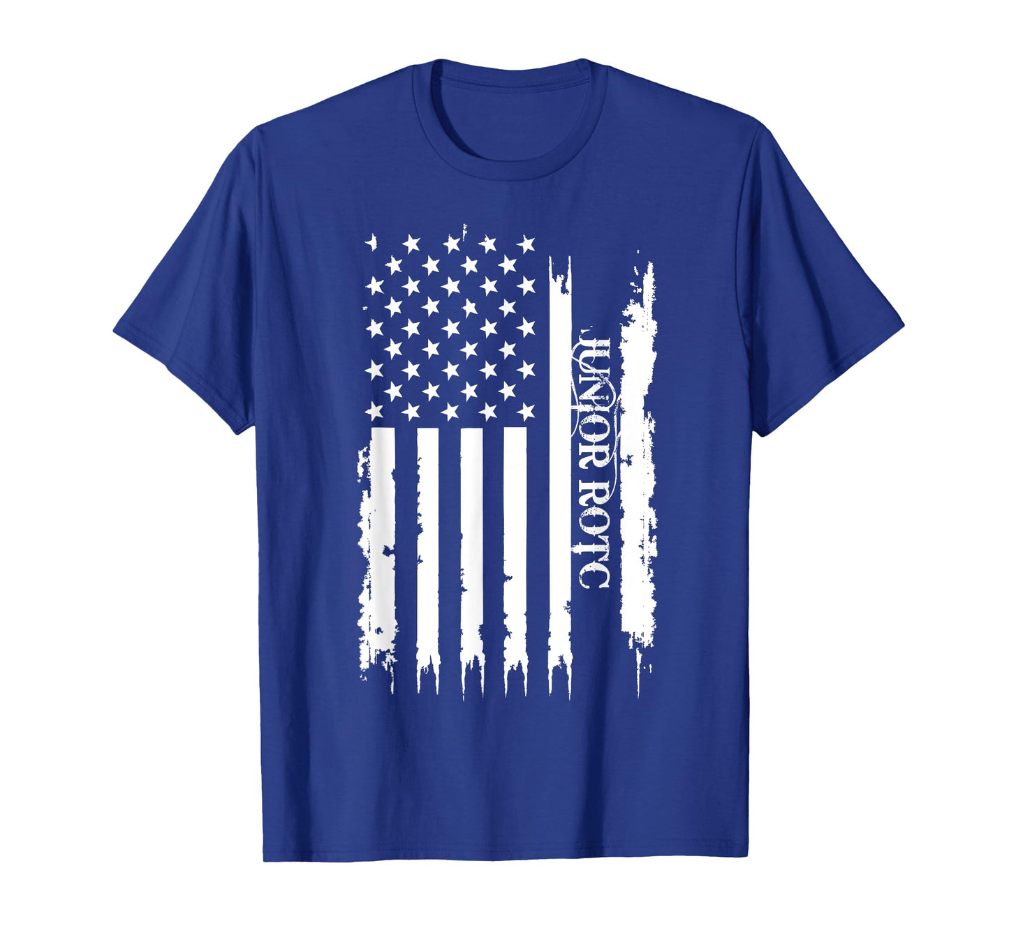 Junior ROTC United States Distressed w US Flag T-Shirt