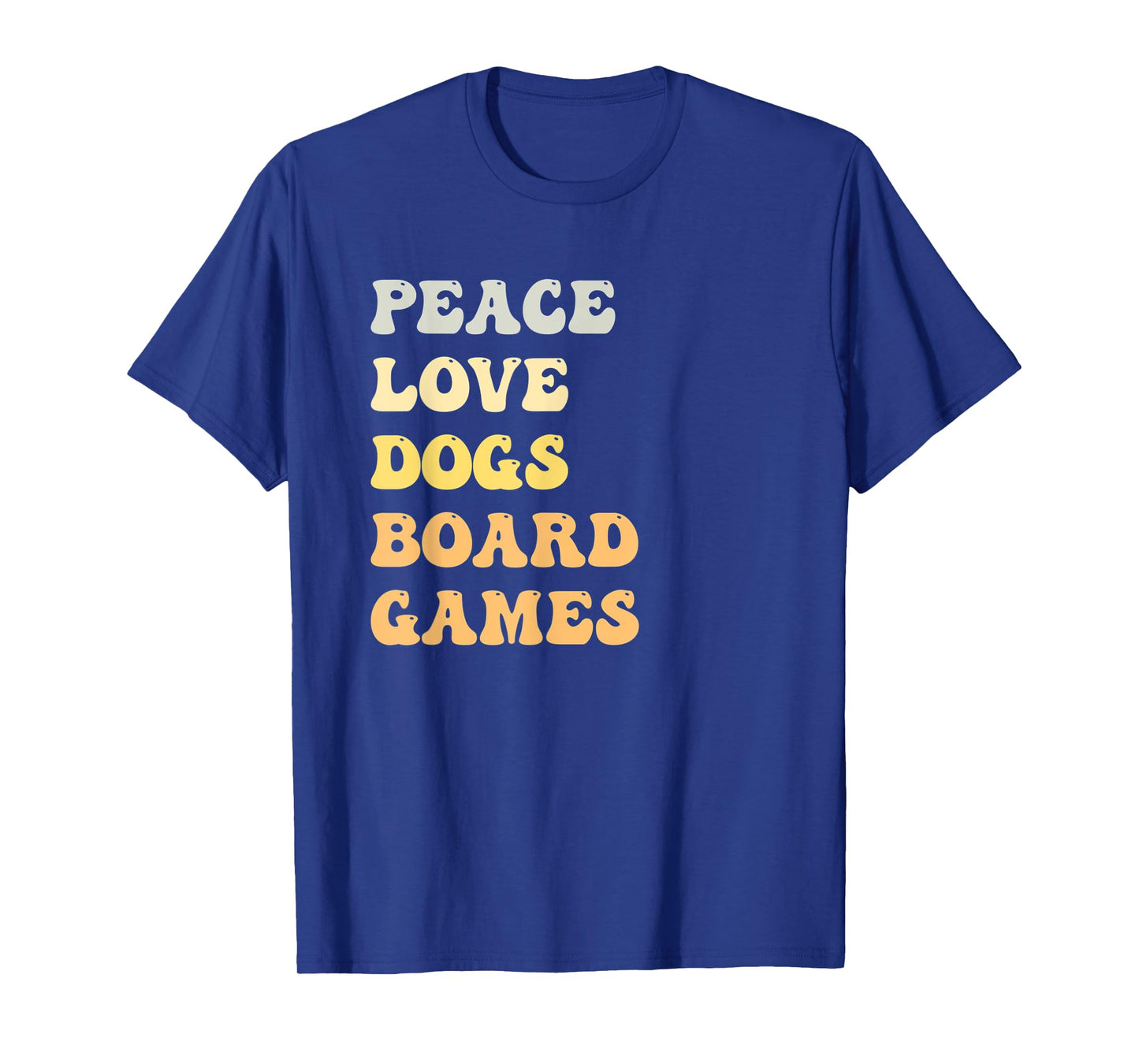 Peace Love Dogs Board Games Funny Retro T-Shirt