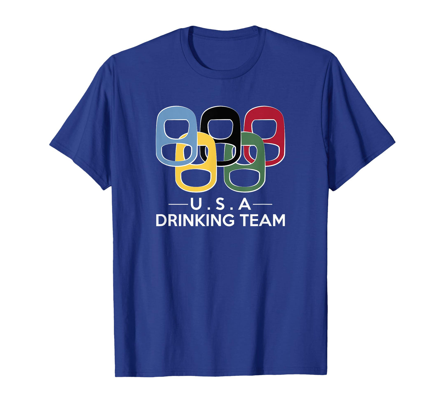 USA Drinking Team Beer Can Tab Sports T-Shirt T-Shirt